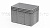 Евроконтейнер закрытые ручки/сплошное дно (серый), 600x400x420 мм