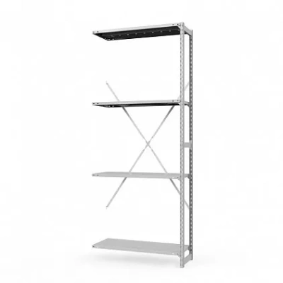 Секция приставная стеллажа металлического ТСУ Универсал, 2000x1060x600 мм. Полки: метал. перф.  4 шт.