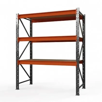 Стеллаж металлический Оптима, 2500x2500x785 мм. Полки: 3 шт. фанера