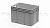 Евроконтейнер открытые ручки/усиленное дно (серый), 600x400x420 мм
