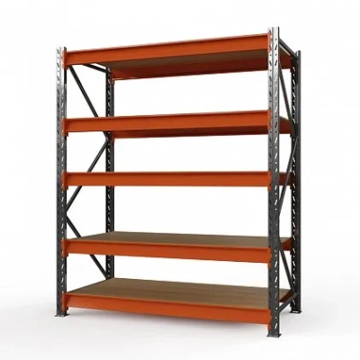 Стеллаж металлический Оптима, 2500x1530x785 мм. Полки: 5 шт. фанера