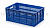 Ящик для молока, мяса, овощей и фруктов большая перфорация дно перфорированное синий